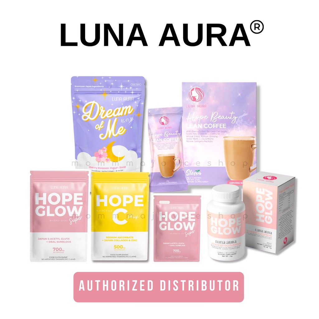 ONHAND LUNA AURA HOPE BEAUTY HOPE GLOW Glutathione Lean Coffee SUPER BIGGIE SUPER MINI DREAM OF