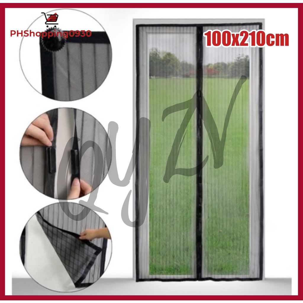 qyzv Door Curtain Mesh Anti Mosquito Insect Fly Magnetic Mesh Net ...