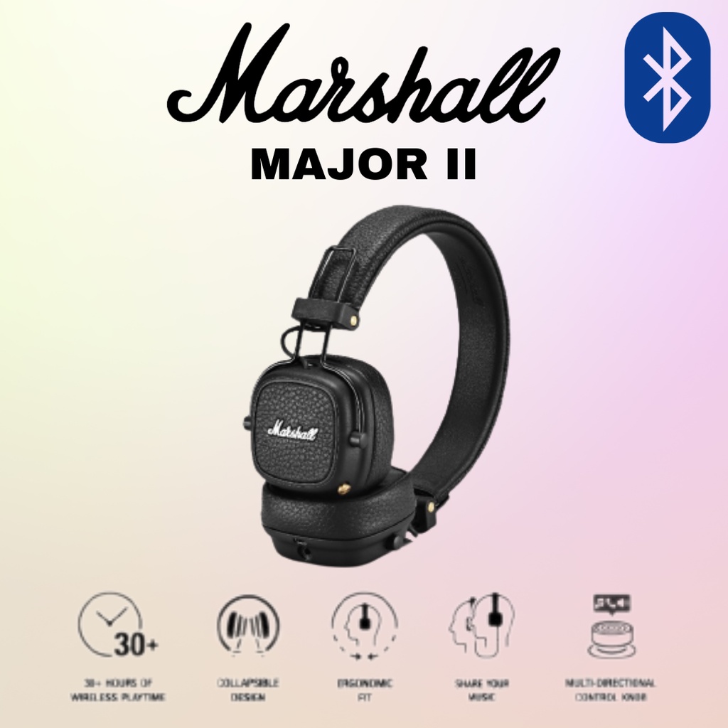 𝑀𝒜𝑅𝒮𝐻𝒜𝐿𝐿 Major II Wireless Bluetooth Headphones Deep Bass HiFi Headset