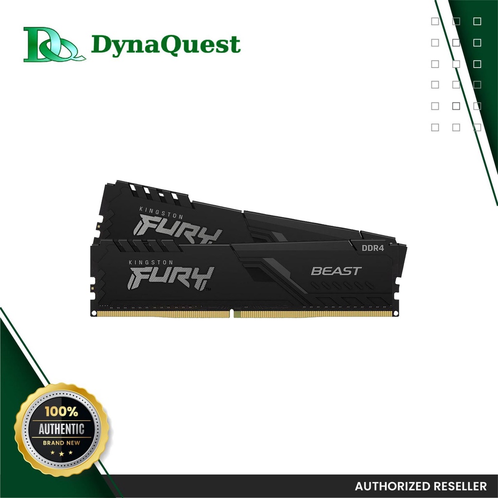 Kingston Fury Beast 32GB 3200MHz DDR4 CL16 Kit of 2 Desktop Memory ...