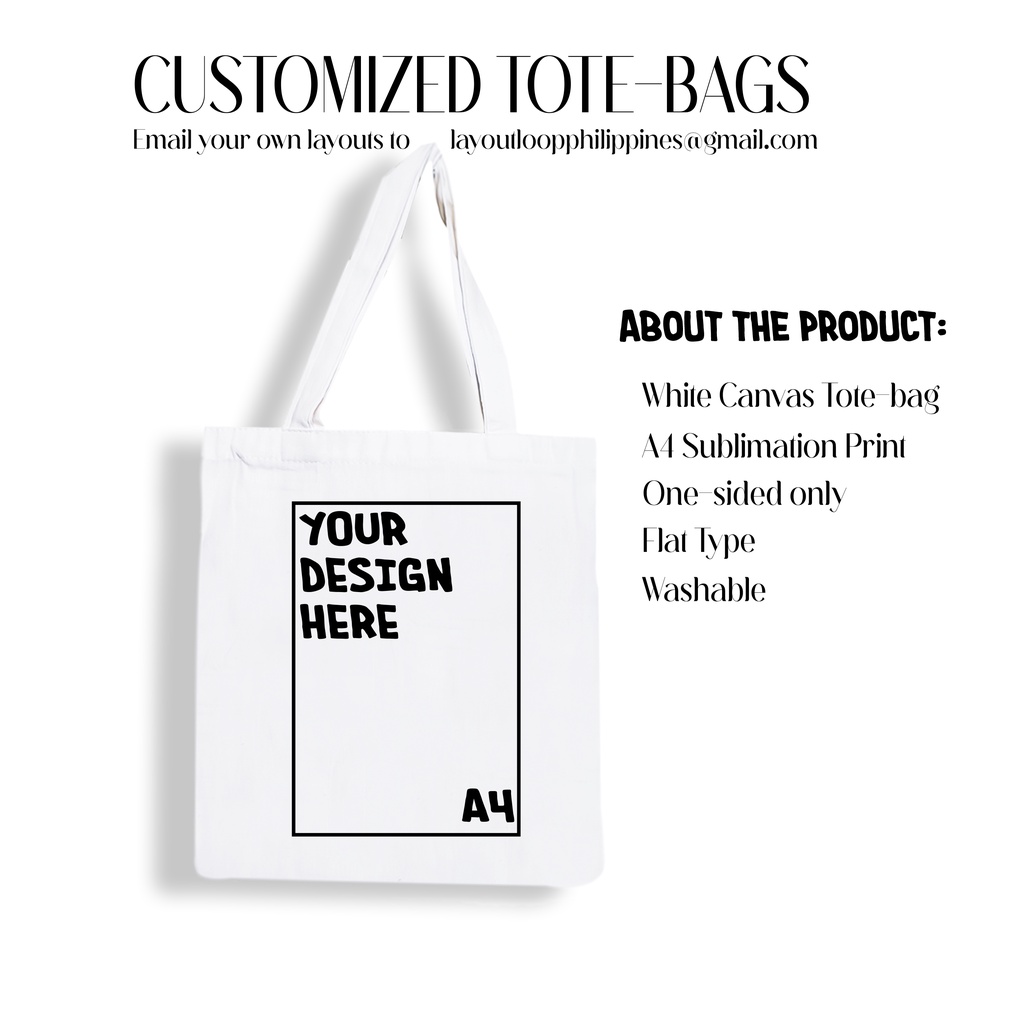 Customized / Personalized Thick Canvas Tote bags With Zipper