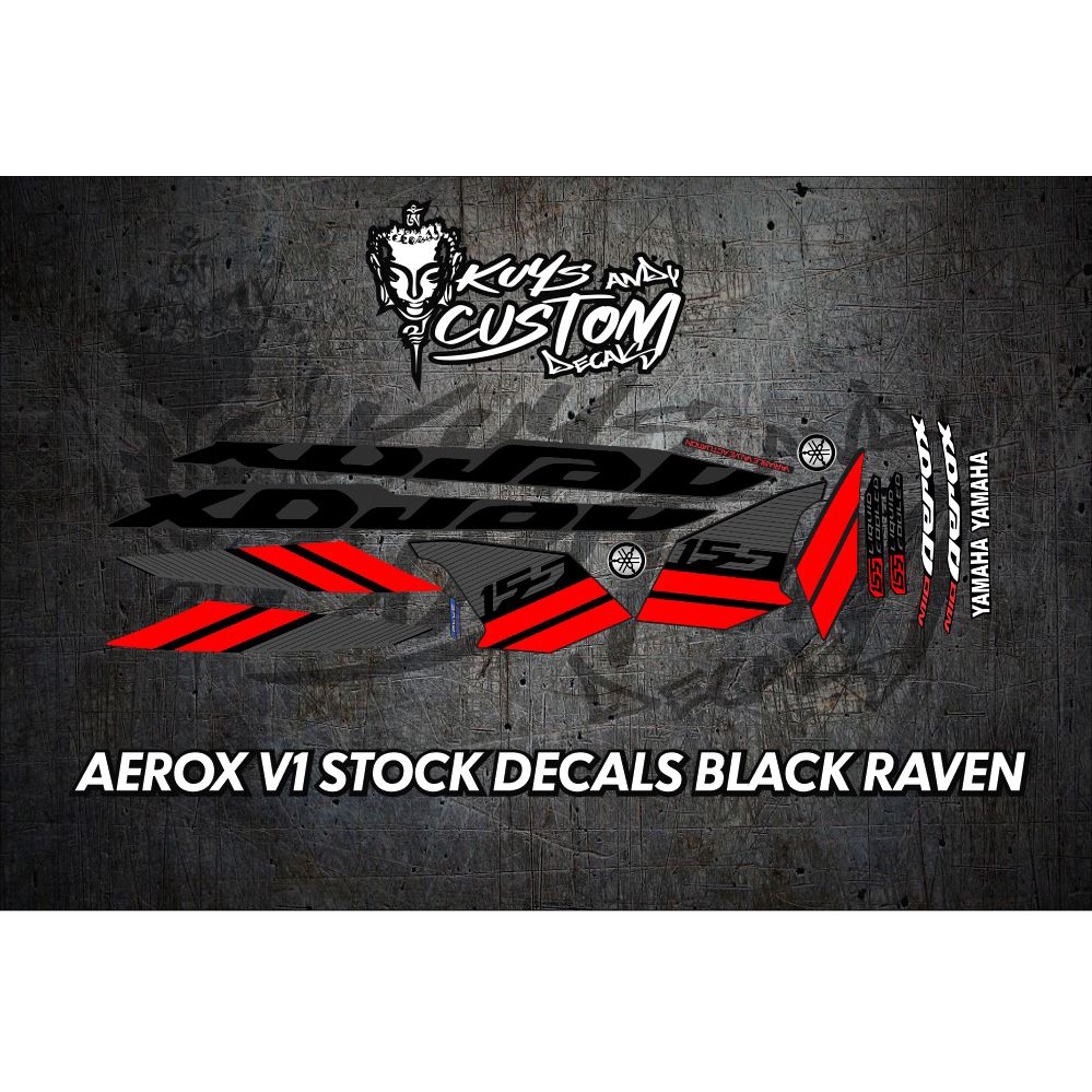 Yamaha Aerox v1 Black Raven Decals Sticker | Shopee Philippines