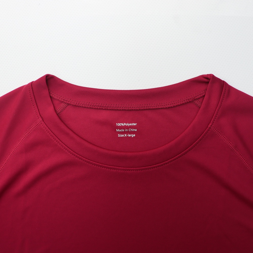 Drifit Plain RAGLAN Shirt Unisex Crew Neck Double Colors Panel Staff