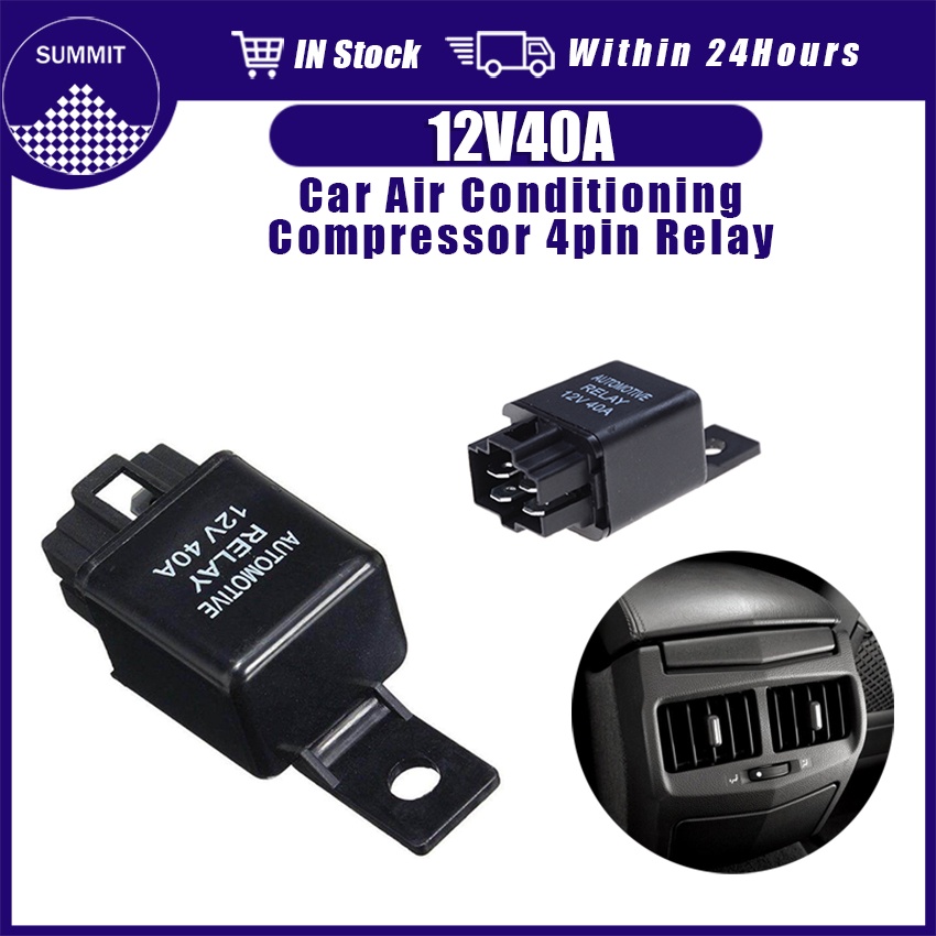 Universal 4 Pin Car Starter Relay 12V 40A Conditioner Motorcycle