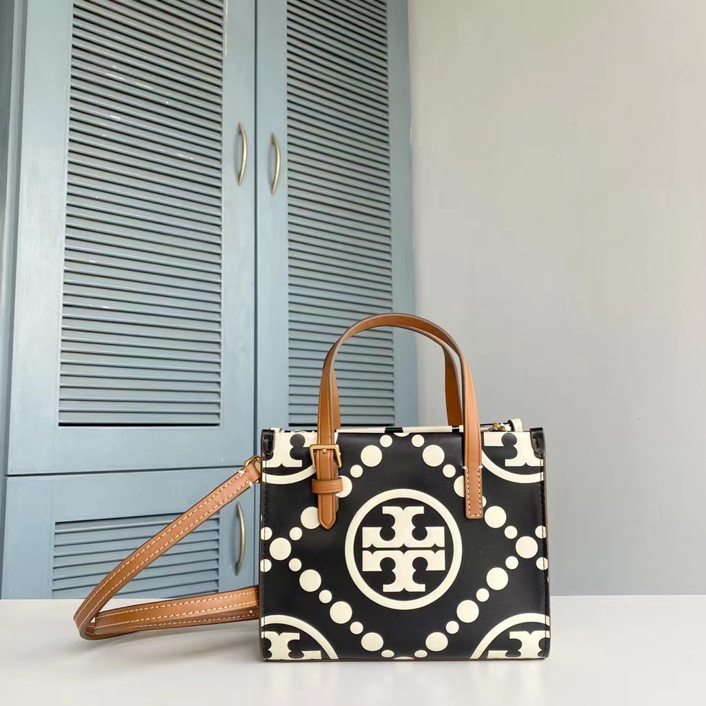 New Arrival！！】Tory Burch Lady's 2023 Counter Latest T Monogram Bump Color  Embossed Cow Leather Square Mini Tote Bag Crossbody Bag | Shopee Philippines