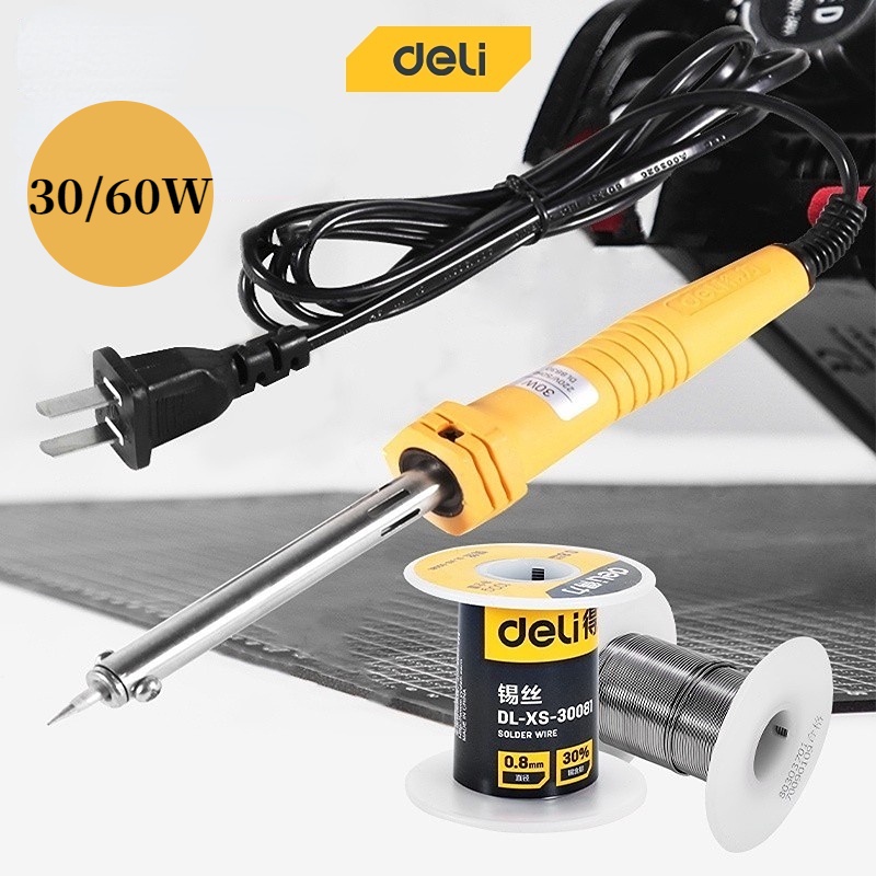 Deli 30/60W 220V Original Electric Welding Soldering Iron Welding Tool Kit EDL8830/EDL8860