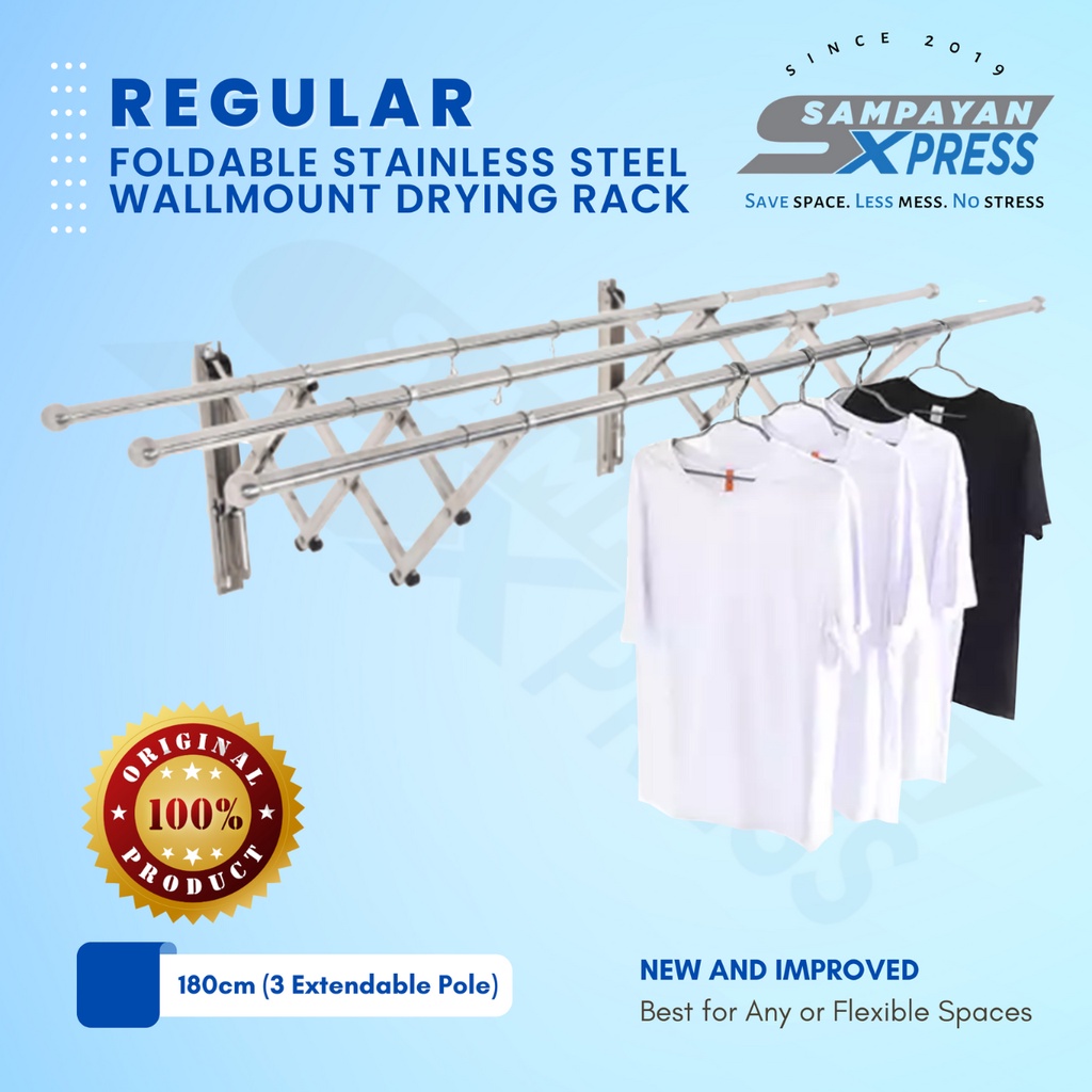 3 Pole Space Saver Stainless Steel Sampayan Laundry Drying Rack