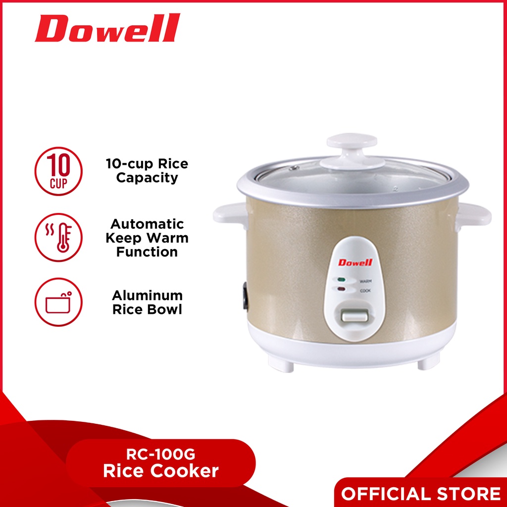 Dowell RC100G 10 Cups Aluminum Bowl Rice Cooker Shopee Philippines