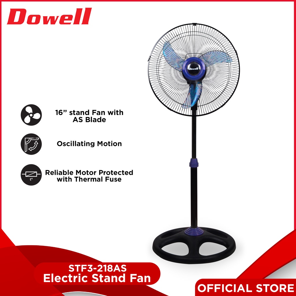 Dowell STF3218AS Very Peri Stand Fan Reliable Motor 16" Shopee