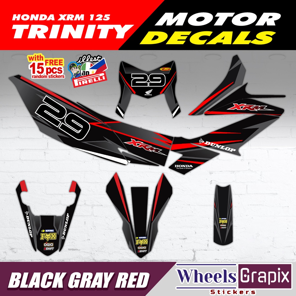 Honda XRM 125 Trinity Full Body Decals Sticker | Shopee Philippines