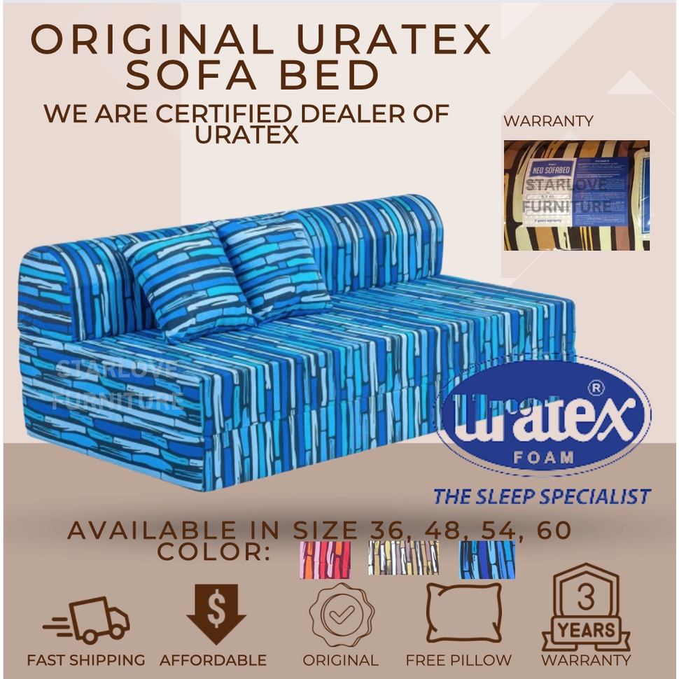 Uratex Sofa Bed Semi Double Size With Free Pillow (6x48x73) | Shopee  Philippines