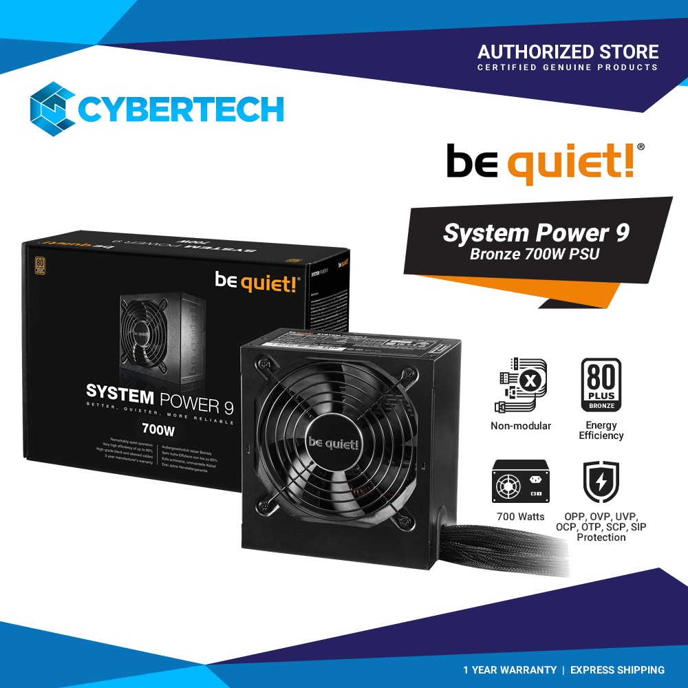 Be Quiet! System Power 9 700W CM 80 Plus Bronze Semi-Modular PSU (BN973 ...
