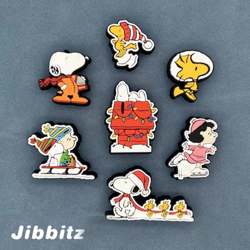 Cute Christmas Snoopy jibbitz for crocs Shoe Charms Pins Accessory kids