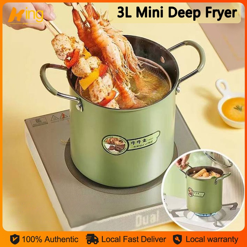 Mini Deep Fryer Pan Multifunctional French Fries Fryer Gas Type With
