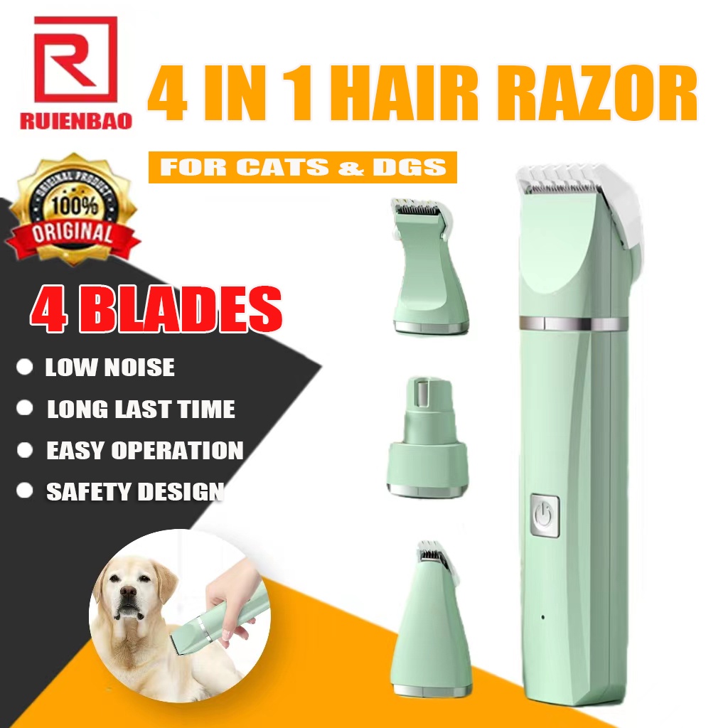 4 in 1 Pet Hair Trimmer Nail Grinder Grooming Clipper Wireless Pet Hair ...
