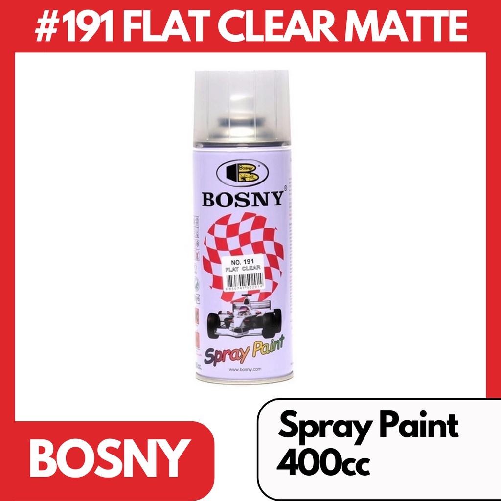 Bosny 191 Flat Clear Matte Top Coat Original Acrylic Spray Paint