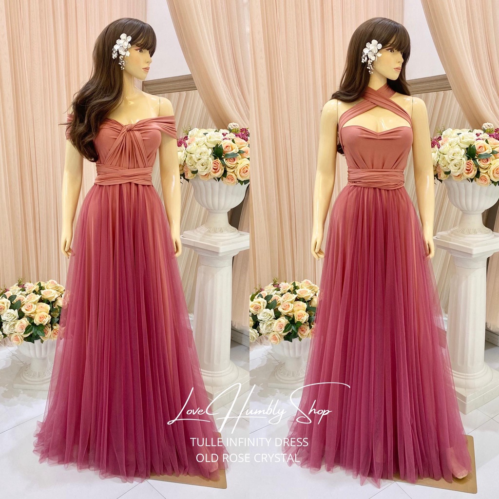 TULLE ADULT INFINITY DRESS BRIDESMAID WEDDING MAXI LONG DRESS