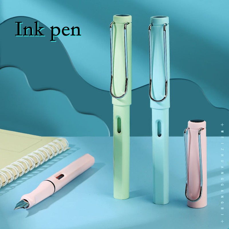 Black Ink pen Replaceable Colorful Pen Writing Pen Replaceable Ink ...