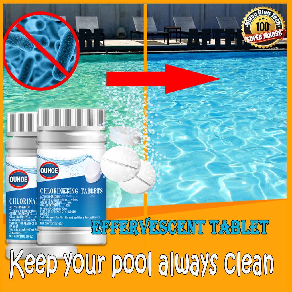 300g Chlorine Dioxide Tablets Multifunction Swimming Pool Tub Spa