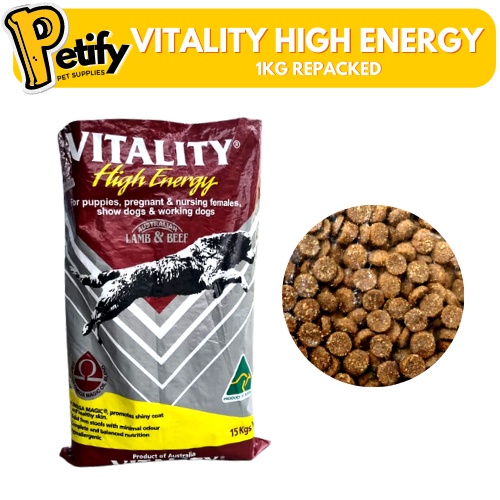 Vitality High Energy Dog food for Puppy 1KG Repacked Shopee