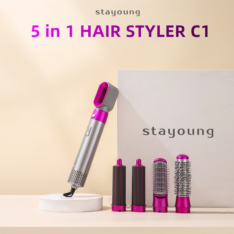 STAYOUNG 5 In 1 Hair Styler C1 Blower Straightener Curling Iron 32mm