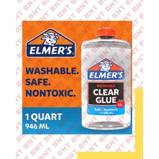 Elmer'S Liquid School Glue, Clear, Washable, 1 Quart - Great for Making  Slime