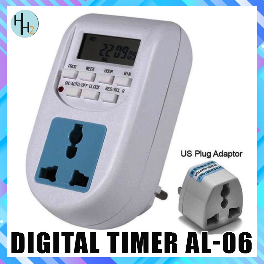 Digital Timer AL06 Electronic Digital Mains EU Plug In Timer Switch