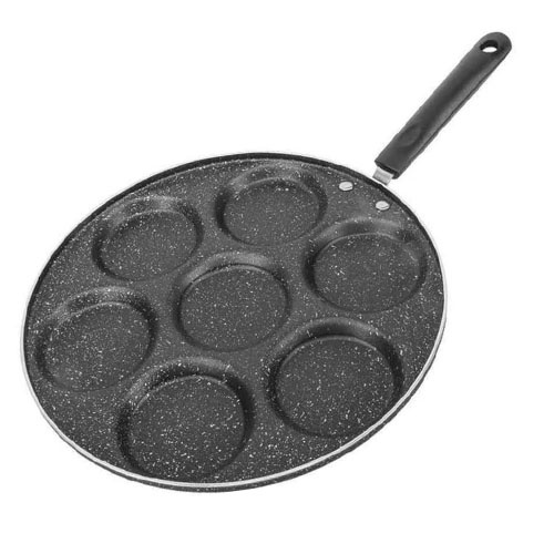 (EGGPAN)7HOLES Multifunction 7 Holes Round Mold Pan Cake Egg Nonstick