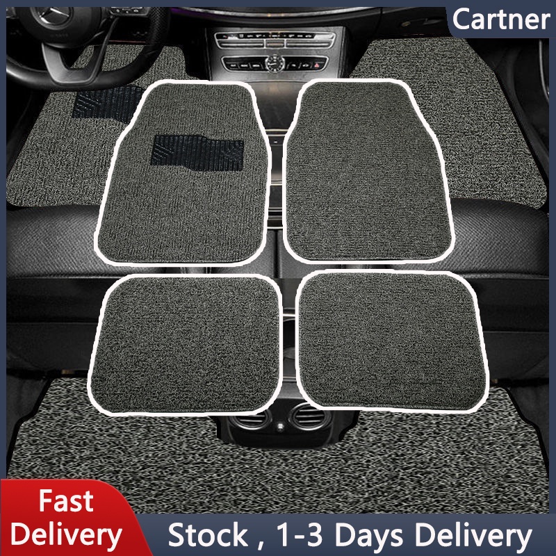 5pcs/set Universal Car Mat Coil Spaghetti Matting Mat Car Floor Matting ...