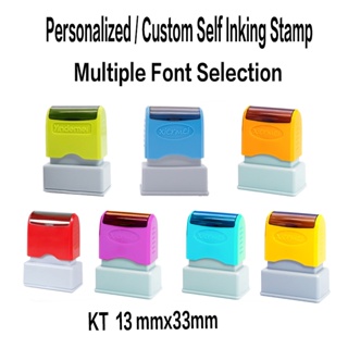 Custom Teacher Name Ink Stamp Signature Calligraphy Selfing-Inking  Personalized Letter Stamp For School Student Child