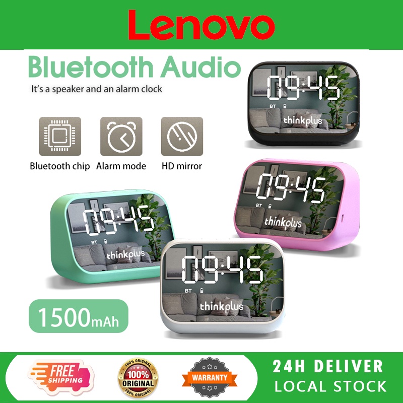 Lenovo TS13 Portable Bluetooth Wireless Speaker LED Alarm clock Shopee Philippines