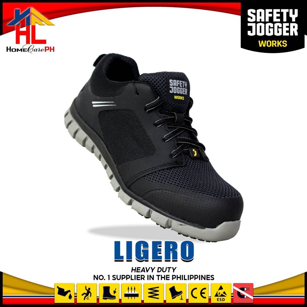 Safety Jogger Ligero S1 Black Safety Shoe | Shopee Philippines