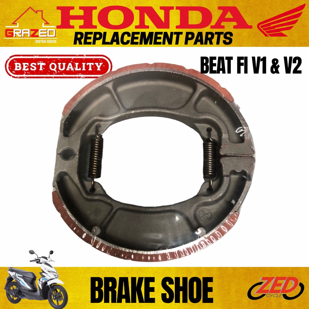 BRAKE SHOE for Honda Beat Carb, FI V1 / V2, Click 125,150 V1 / V2 and 125 V3 (Replacement