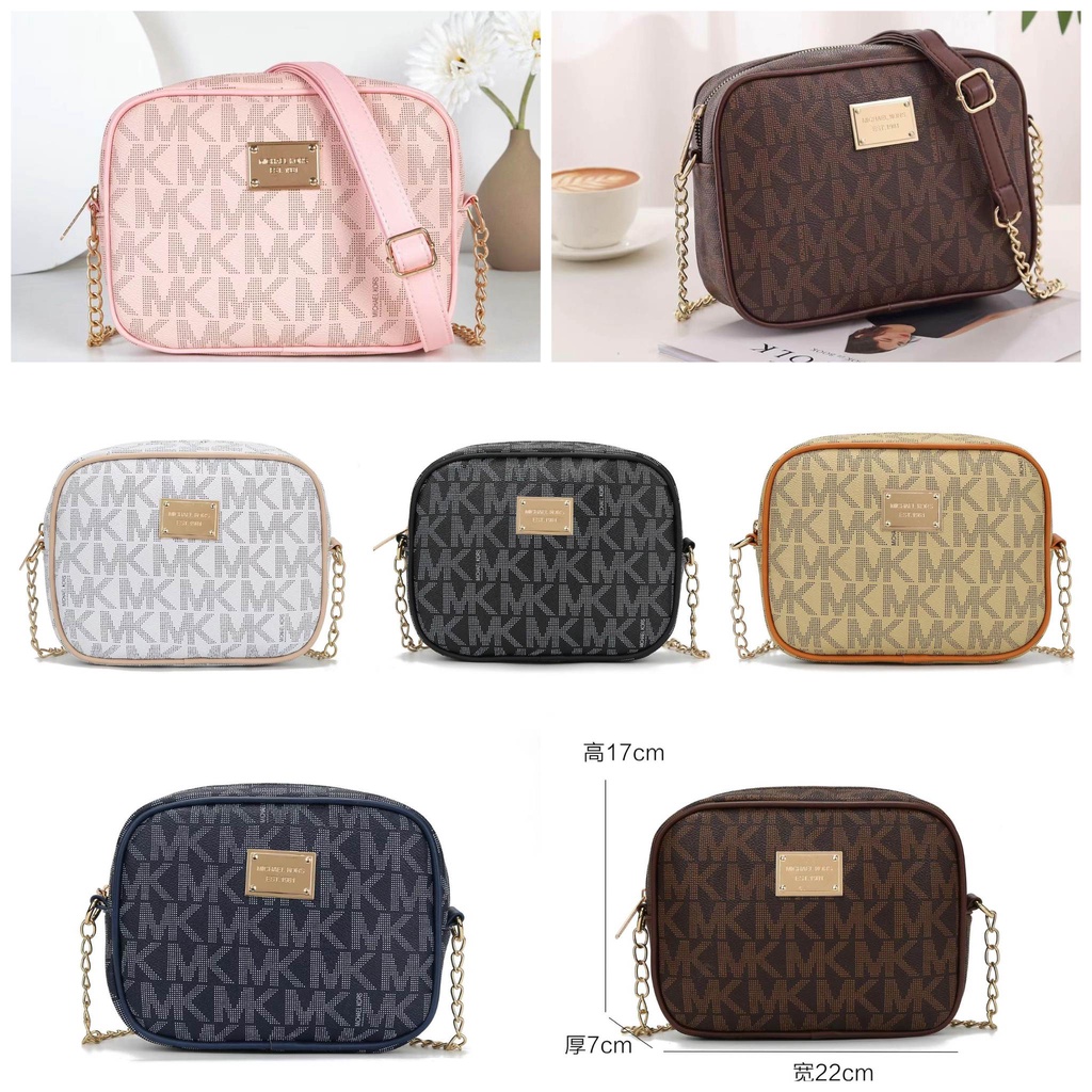 CHAIN SLING BAG IN CAMERA STYLE PRINTED MK LIGHT WEIGHT AND AFFORDABLE