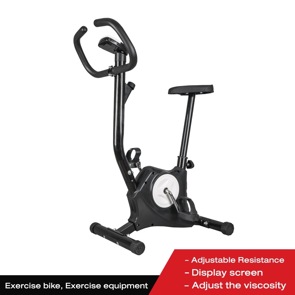 BG SPORT Indoor Outdoor Upright Stationary Exercise Bike Household Fitness Equipment YS02 BLACK