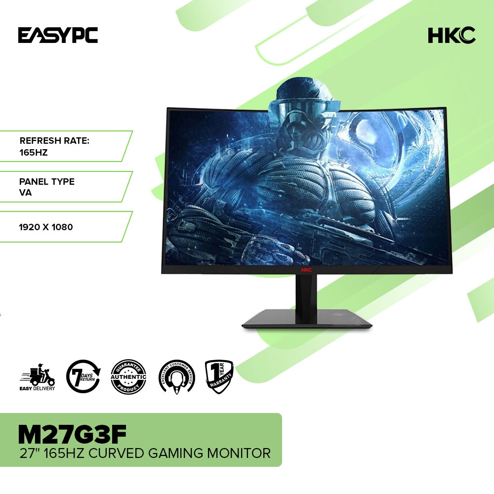 hkc m27g3f 27 inch 144hz curved gaming monitor