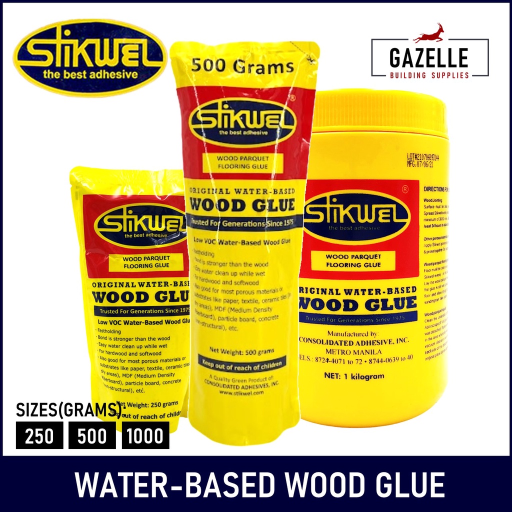 Stikwel Wood Parquet Flooring Glue Water Based Wood Glue 250g / 500g / 1kg Shopee Philippines