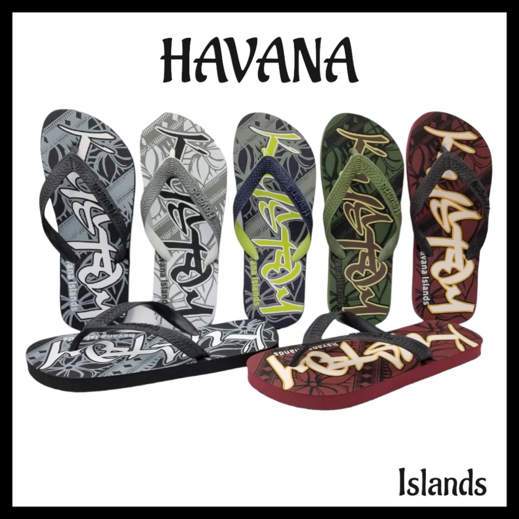 Havana 'Island Design' Men's printed and colored rubber flipflops for ...