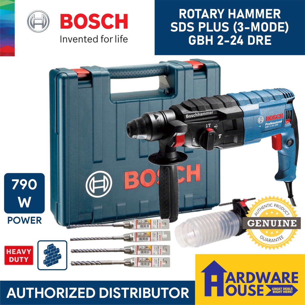 ORIGINAL BOSCH GBH 224 DRE Rotary Hammer SDS Plus Impact Drill