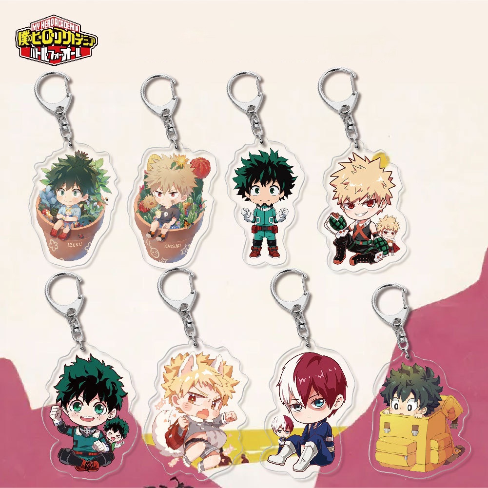 My Hero Academia Keychain Cartoon Characters Midoriya Izuku Bakugo ...