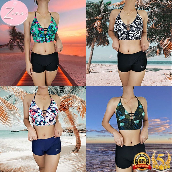 ZONA Swimming attire for Women, Korean Padded Two Piece Bikini swimwear,  Beachwear Swimsuit
