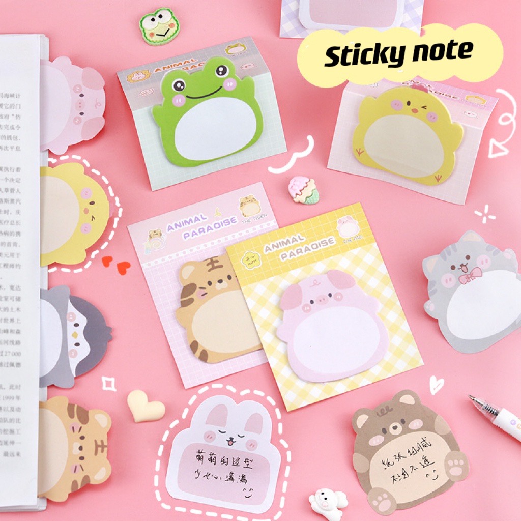 Cute Animals Standing Memo Sticky Notes | Shopee Philippines