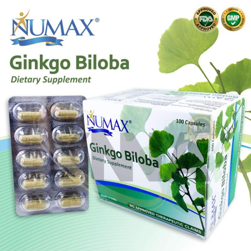 Numax Gingko Biloba 100capsules/BOX (MEMORY ENHANCER SUPPLEMENT