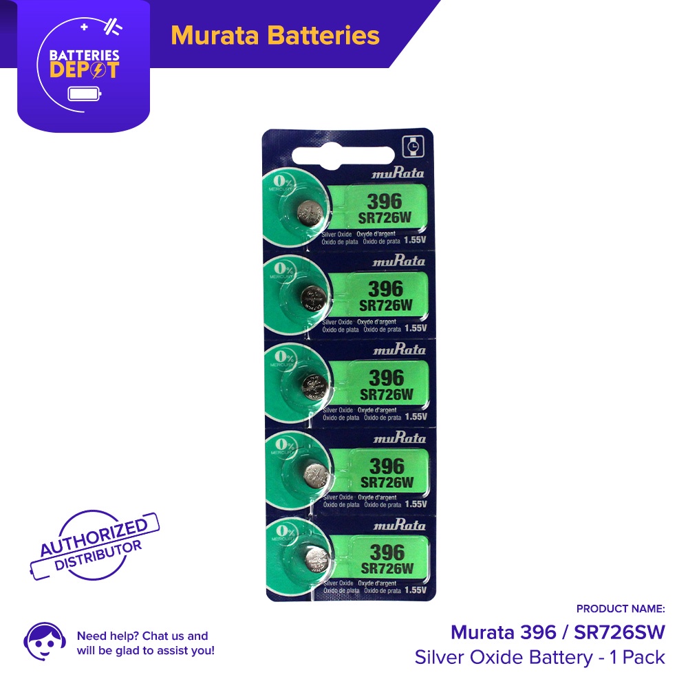Murata Silver Oxide 396 SR726W Battery (sold per piece) Shopee Philippines