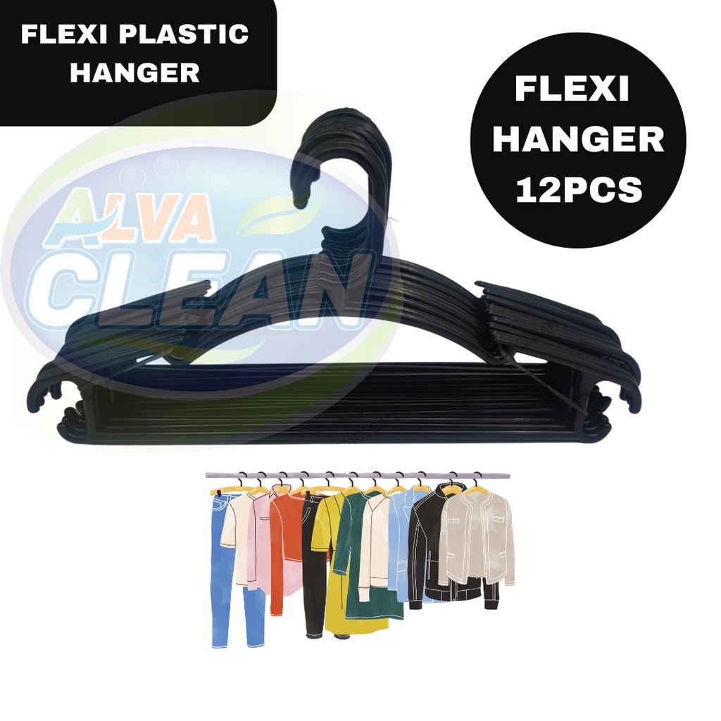 FLEXI Black Hanger 12pcs | Shopee Philippines