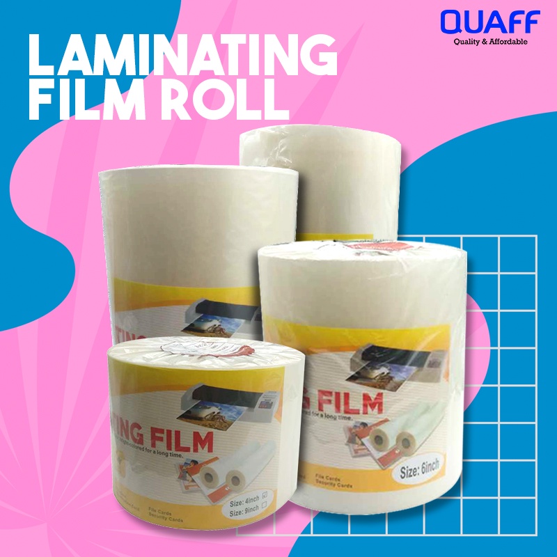 QUAFF Laminating Film Roll - 9inch / 12inch / 4inch / 6inch (125micron ...