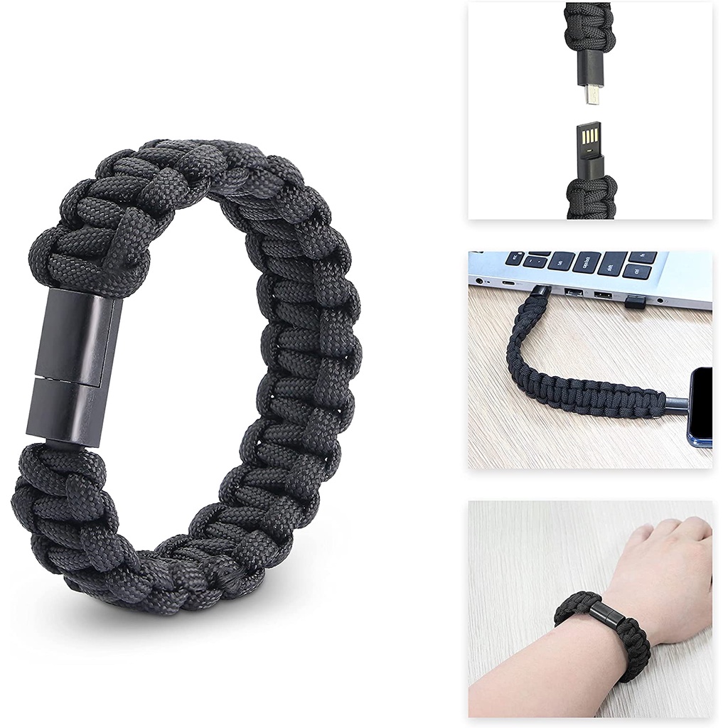 Popular Style TypeC/Micro Usb Braided Bracelet Charger USB Cable Data
