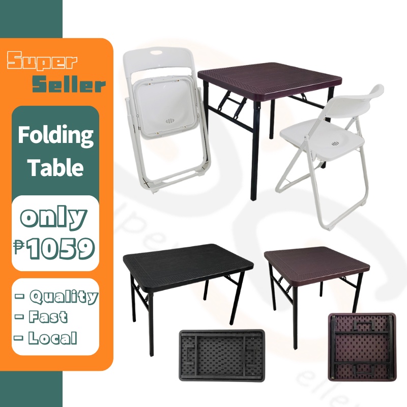 Foldable Plastic Rattan Table dining table High Quality 60x100CM Table
