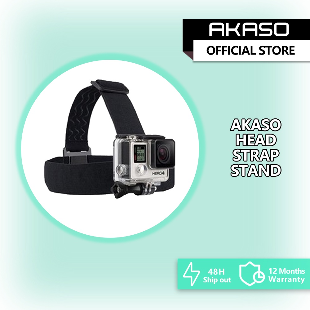 Akaso 2 In 1 Action Camera Elastic Head Strap Stand Mount Belt Kit