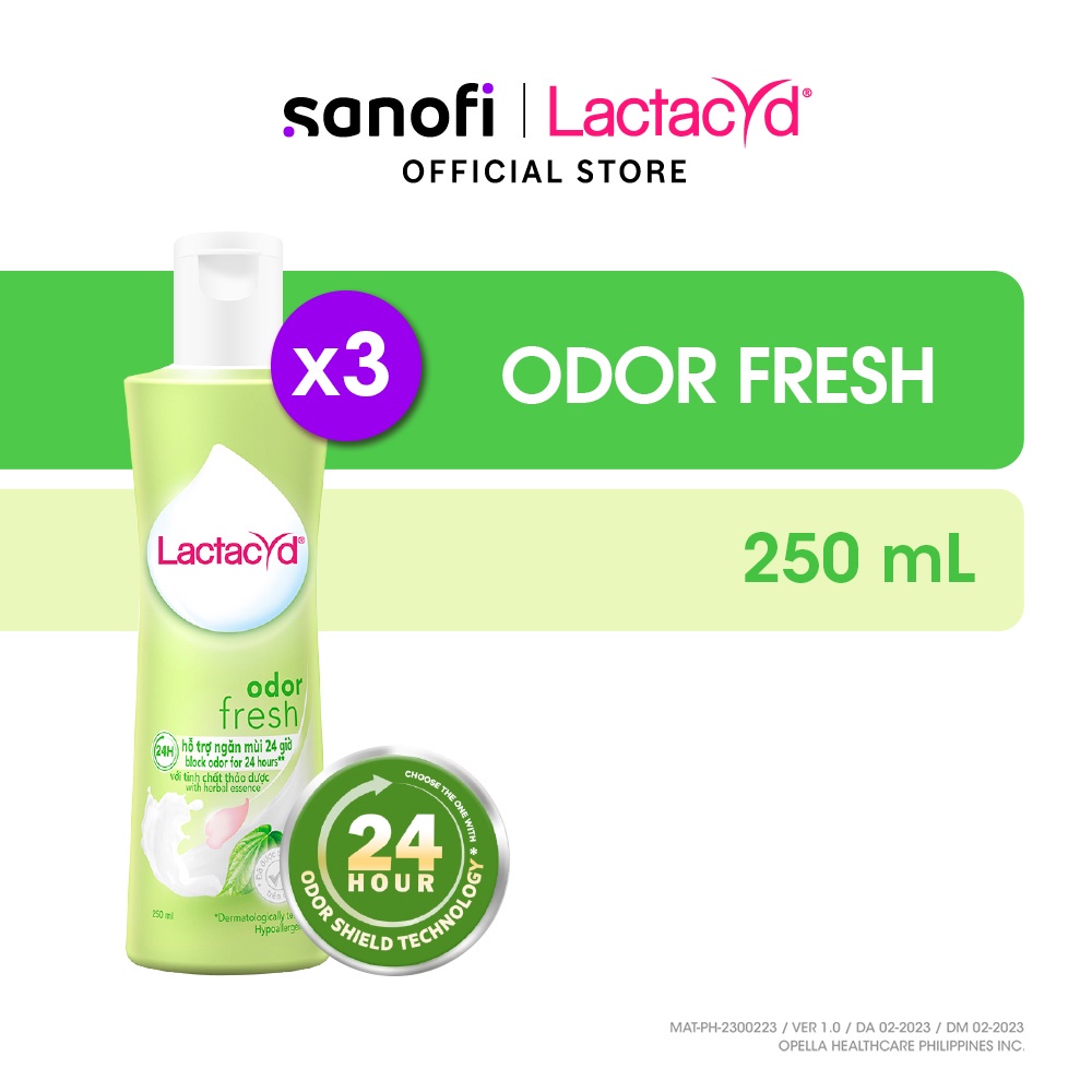 Lactacyd Feminine Wash Odor Fresh 250ML (Bundle of 3) Shopee Philippines